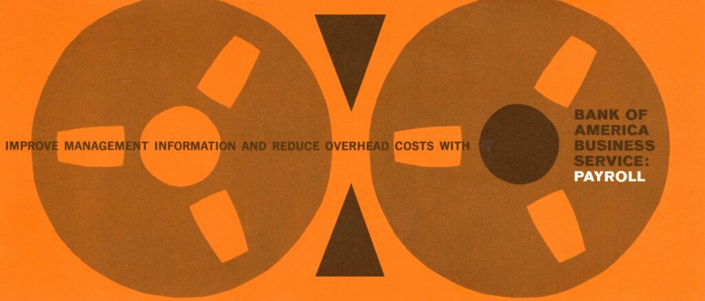 Image description: Bank of America payroll advertisement from 1962. End of alt text.